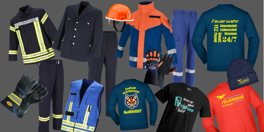 Übersicht Artikel Feuerwehrbekleidung 